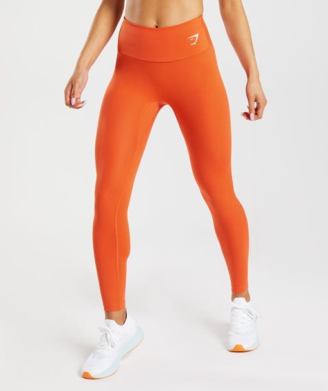 Women's Gymshark Training Leggings Orange | NZ 7BDFVX